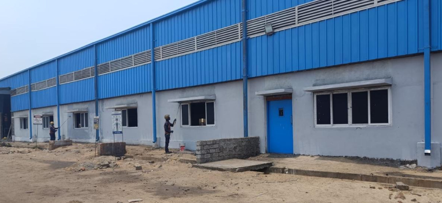 Pre Engineered Building PEB Warehouse and Industrial Godown Structural Construction Layout